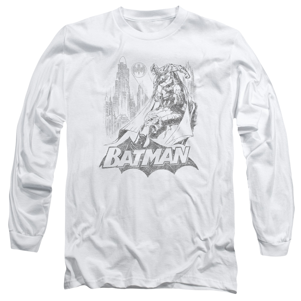 Batman Bat Sketch - Men's Long Sleeve T-Shirt Men's Long Sleeve T-Shirt Batman