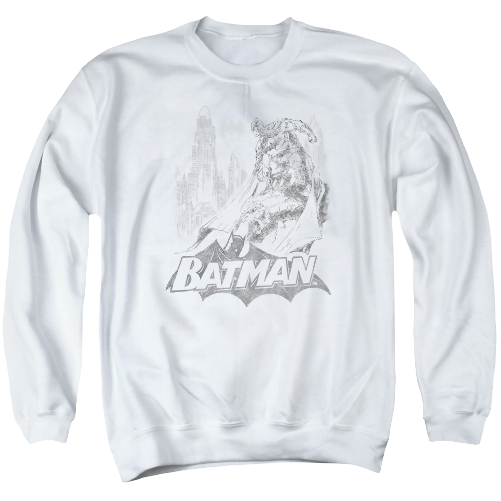 Batman Bat Sketch - Men's Crewneck Sweatshirt Men's Crewneck Sweatshirt Batman