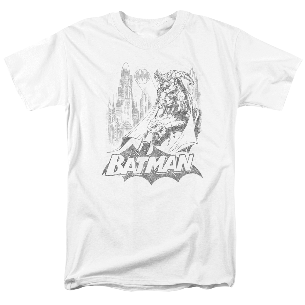 Batman Bat Sketch - Men's Regular Fit T-Shirt Men's Regular Fit T-Shirt Batman