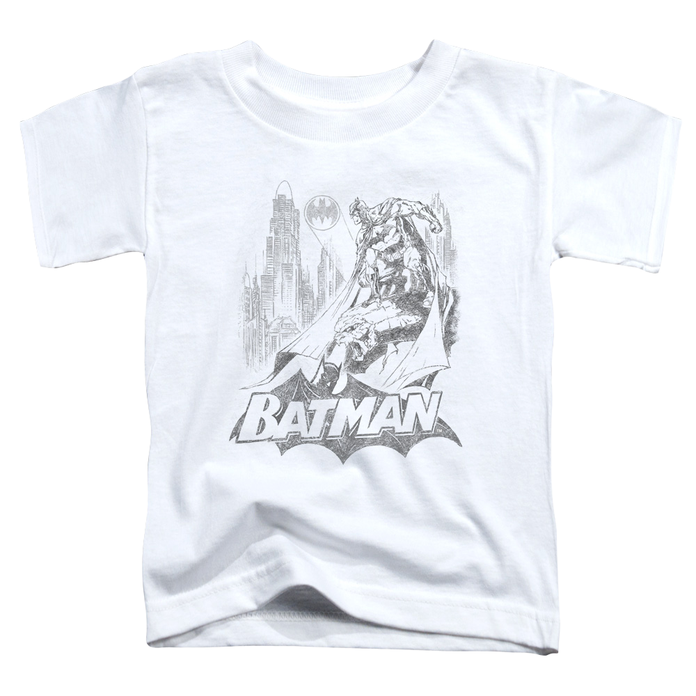 DC Batman Bat Sketch - Kid's T-Shirt Kid's T-Shirt (Ages 4-7) Batman