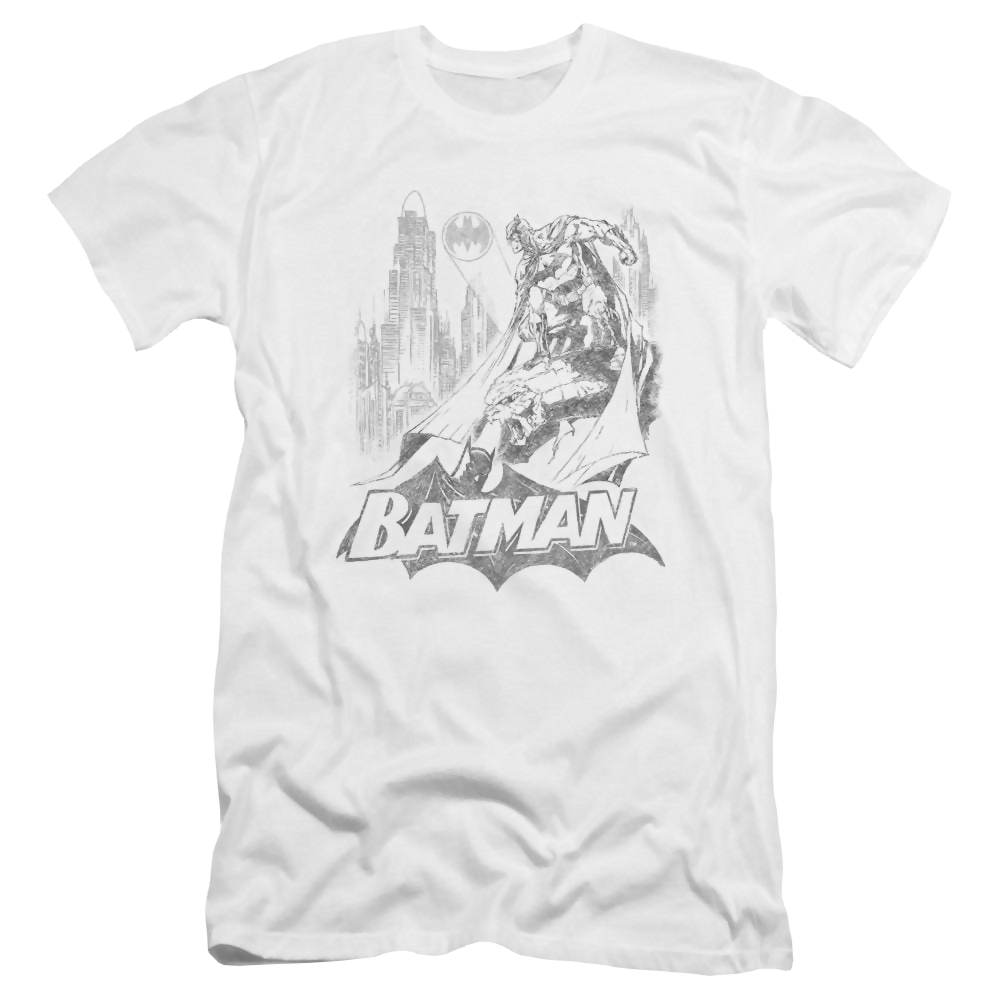Batman Bat Sketch - Men's Premium Slim Fit T-Shirt Men's Premium Slim Fit T-Shirt Batman