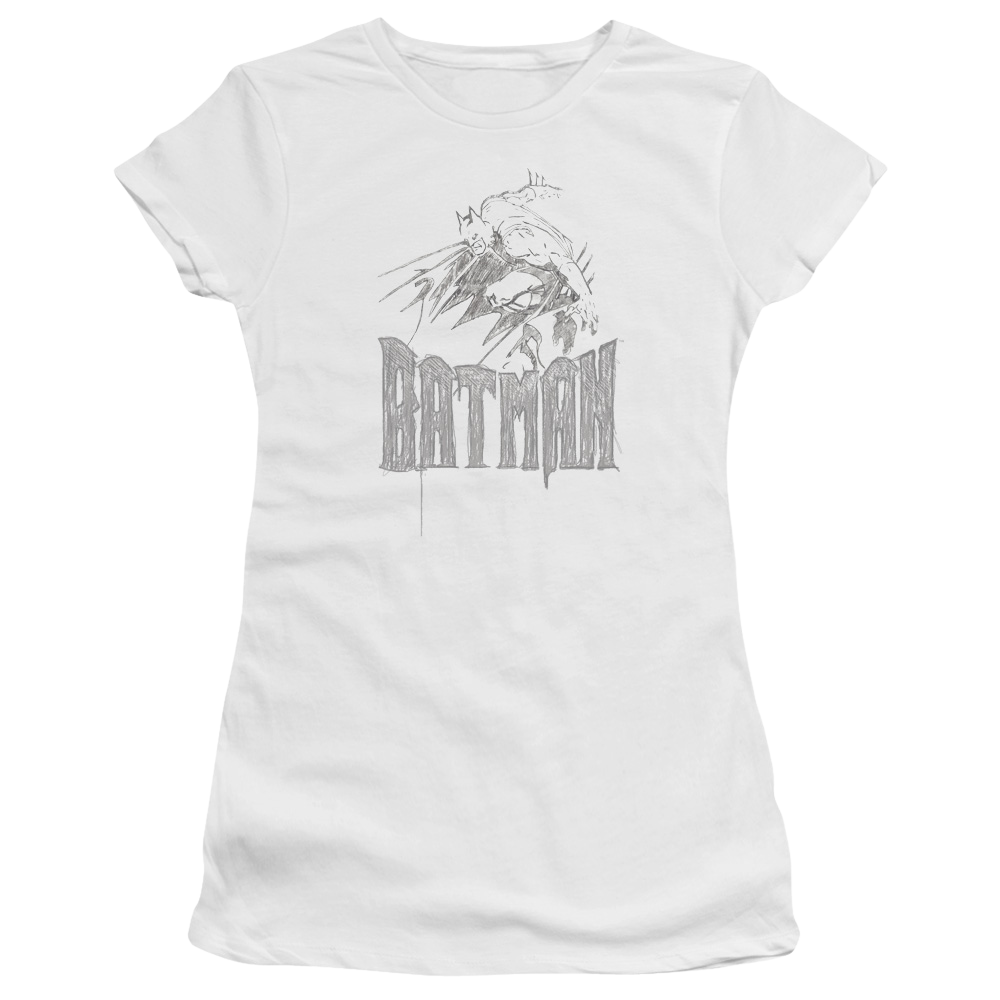 Batman Knight Sketch - Juniors T-Shirt Juniors T-Shirt Batman