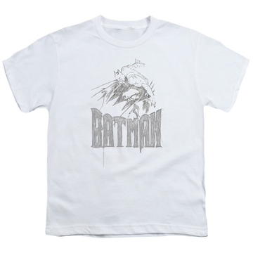 DC Batman Knight Sketch - Youth T-Shirt Youth T-Shirt (Ages 8-12) Batman