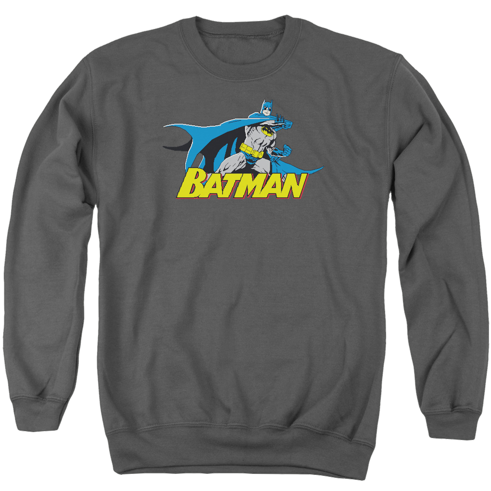 Batman 8 Bit Cape - Men's Crewneck Sweatshirt Men's Crewneck Sweatshirt Batman