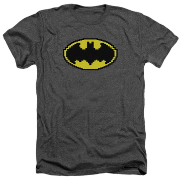 Batman Pixel Symbol - Men's Heather T-Shirt Men's Heather T-Shirt Batman