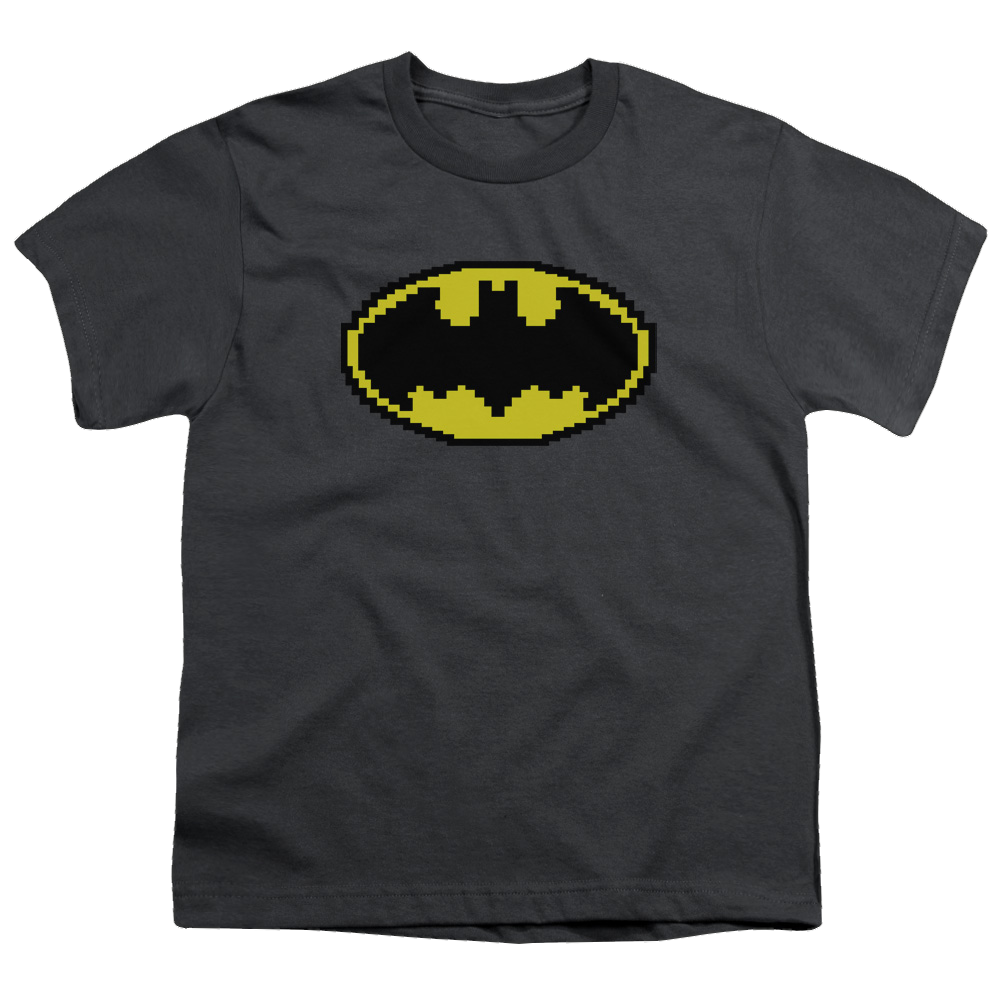 DC Batman Pixel Symbol - Youth T-Shirt Youth T-Shirt (Ages 8-12) Batman