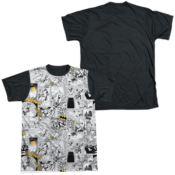 Batman Comic All Over men's black back t-shirt
