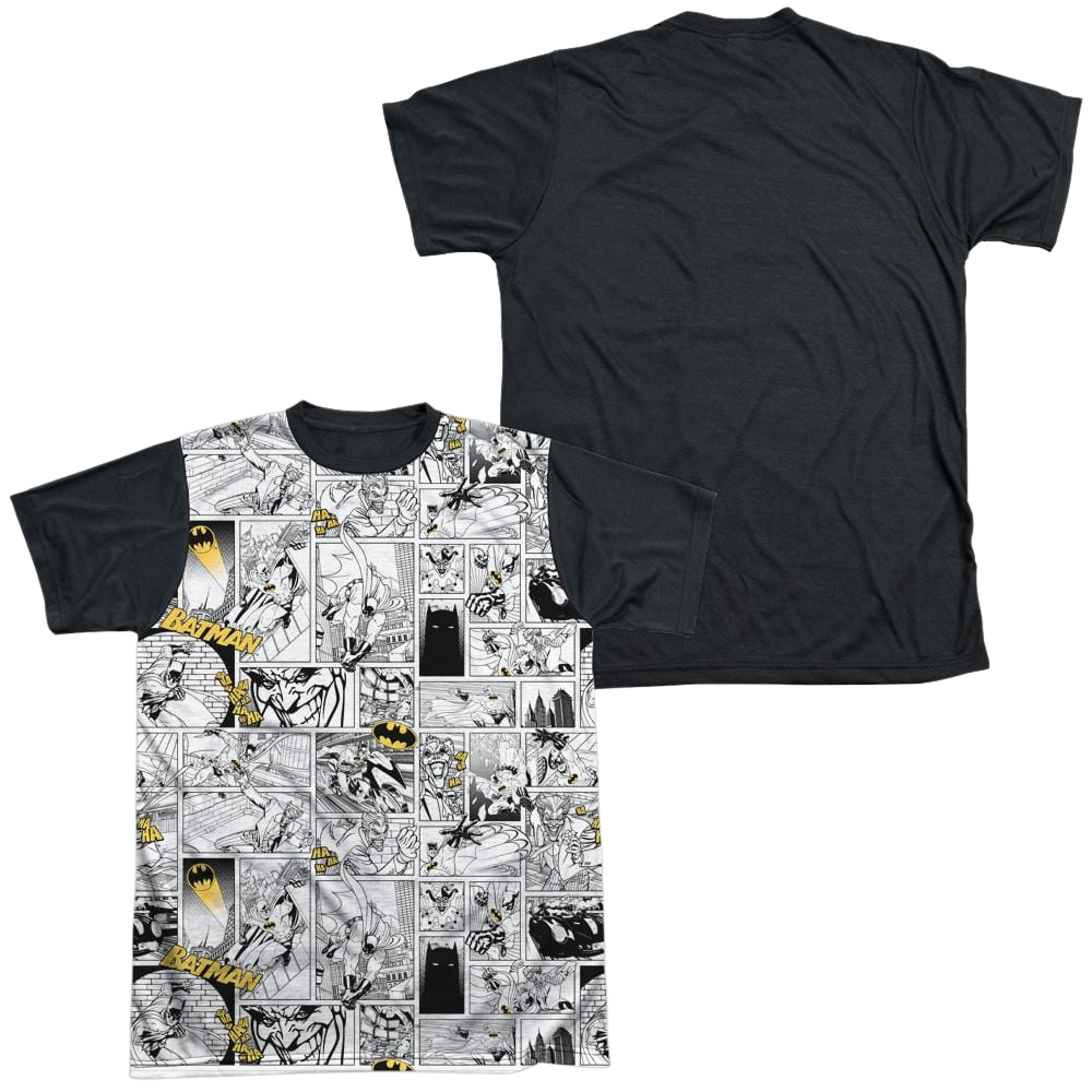 Batman Comic All Over - Men's Black Back T-Shirt Men's Black Back T-Shirt Batman