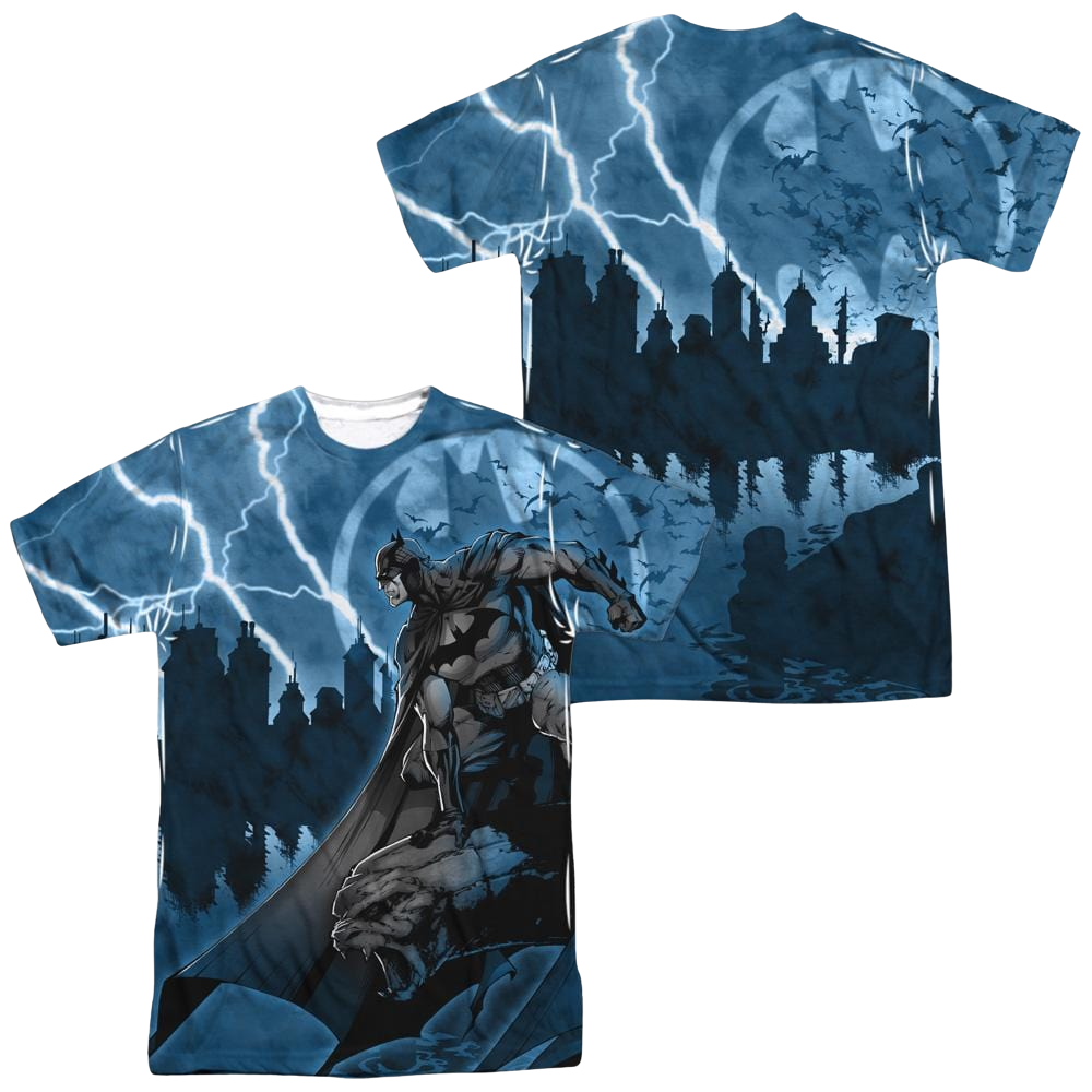 Batman Lightning Strikes Men's All Over Print T-Shirt Men's All-Over Print T-Shirt Batman
