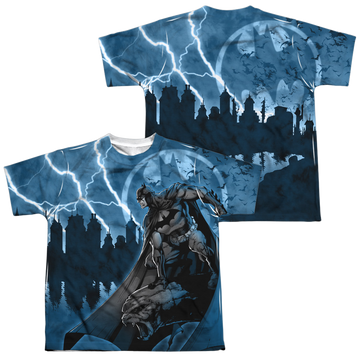 DC Batman Lightning Strikes - Youth All-Over Print T-Shirt Youth All-Over Print T-Shirt (Ages 8-12) Batman
