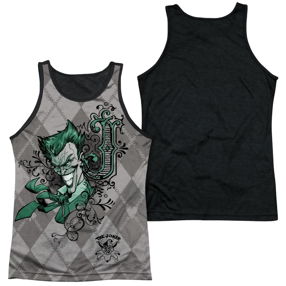 Batman Jokergyle Men's Black Back Tank Men's Black Back Tank Joker