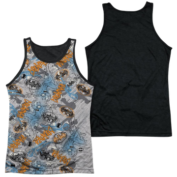 Batman Gotham Knight Sketchy Men's Black Back Tank Men's Black Back Tank Batman