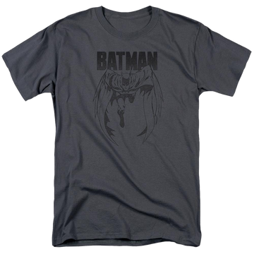 Charcoal men's regular fit t-shirt with Batman Grey Noise graphic