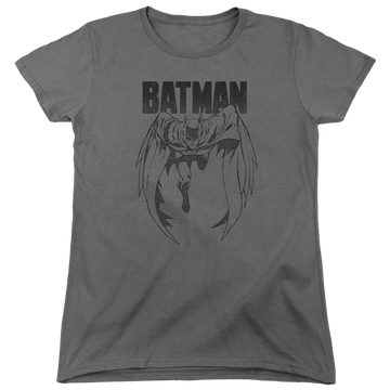 Charcoal women's t-shirt with Batman Grey Noise graphic