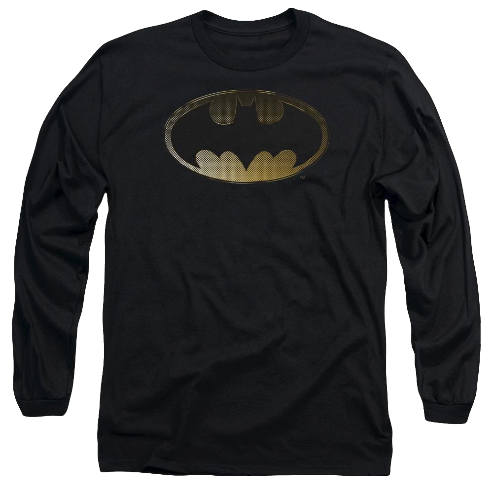 Batman Halftone Bat - Men's Long Sleeve T-Shirt Men's Long Sleeve T-Shirt Batman