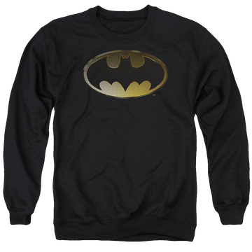 Black men's crewneck sweatshirt with Batman Halftone Bat graphic