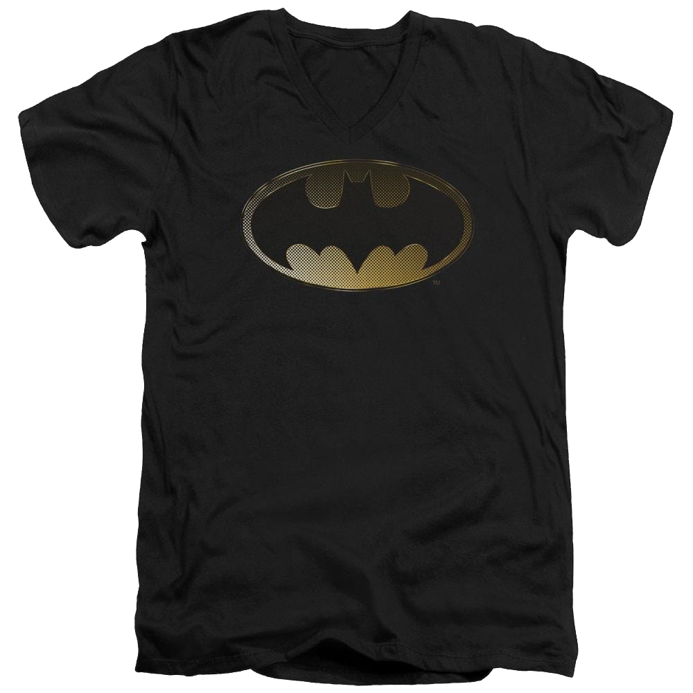 Batman Halftone Bat - Men's V-Neck T-Shirt Men's V-Neck T-Shirt Batman