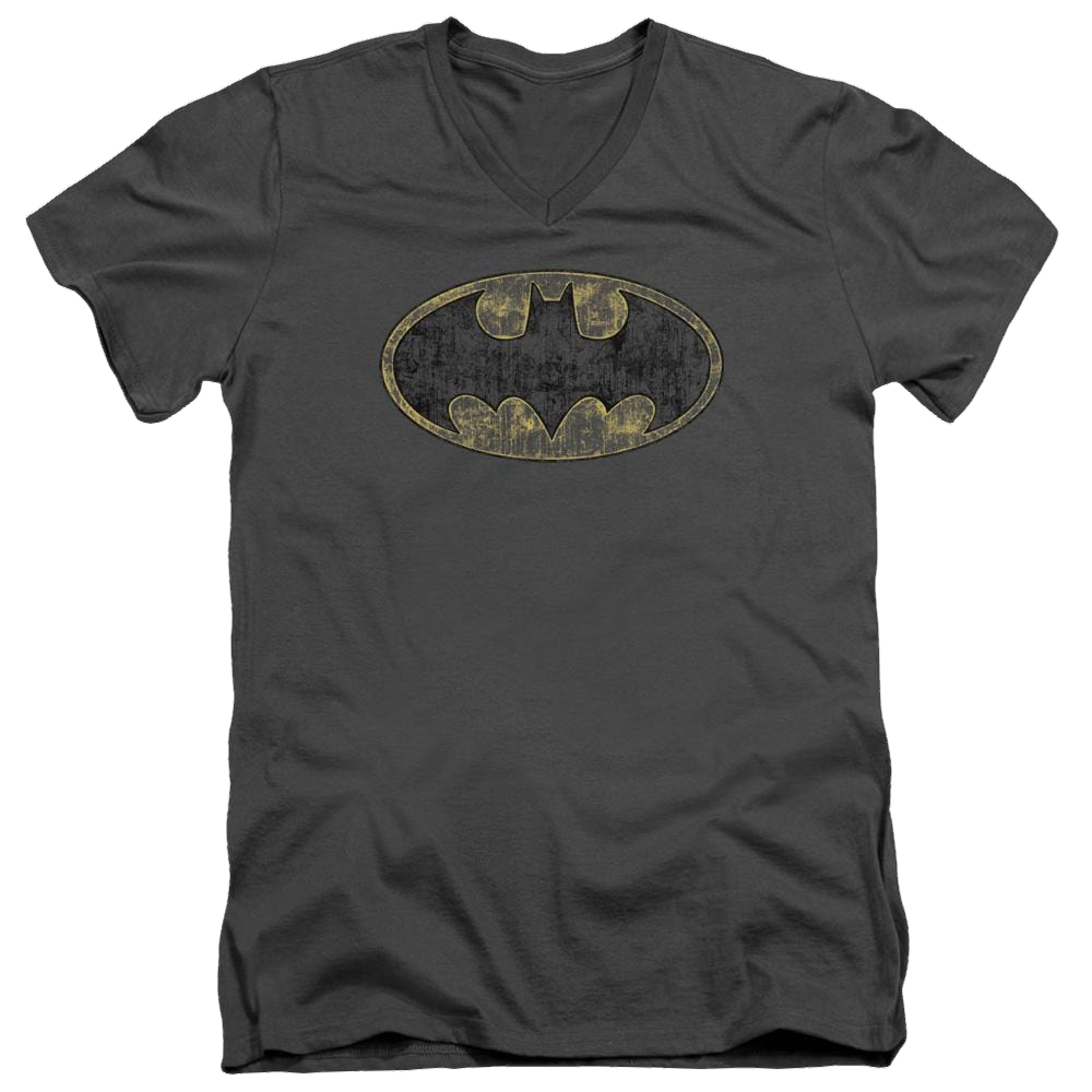 Batman Tattered Logo - Men's V-Neck T-Shirt Men's V-Neck T-Shirt Batman