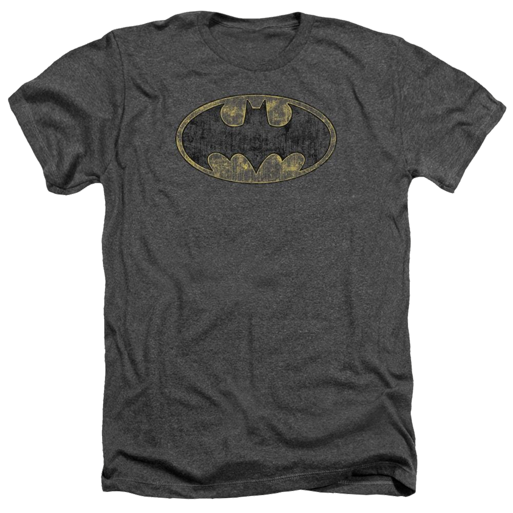 Batman Tattered Logo - Men's Heather T-Shirt Men's Heather T-Shirt Batman