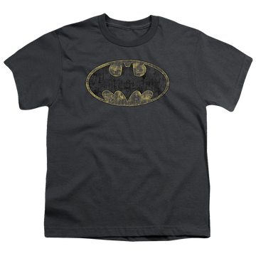 DC Batman Tattrered Logo - Youth T-Shirt Youth T-Shirt (Ages 8-12) Batman