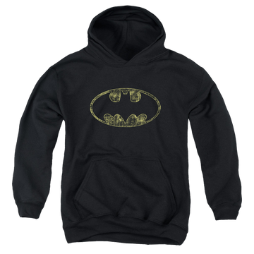 DC Batman Tattered Logo - Youth Hoodie Youth Hoodie (Ages 8-12) Batman