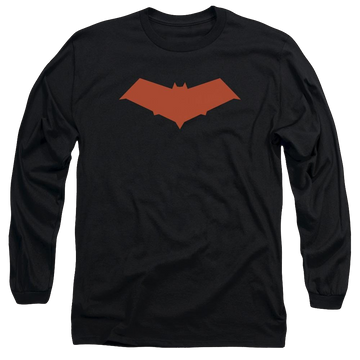 Black men's long sleeve t-shirt with Batman Red Hood graphic