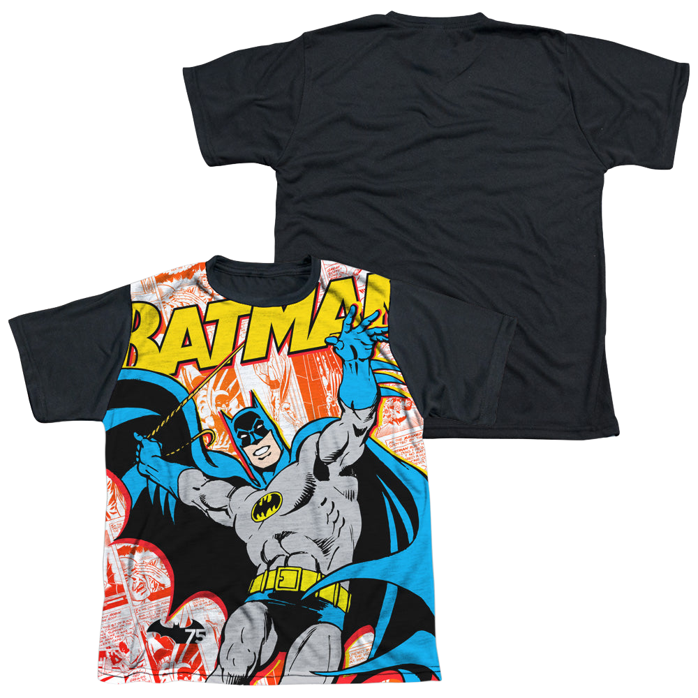 DC Batman 75 Panels - Youth Black Back T-Shirt Youth Black Back T-Shirt (Ages 8-12) Batman