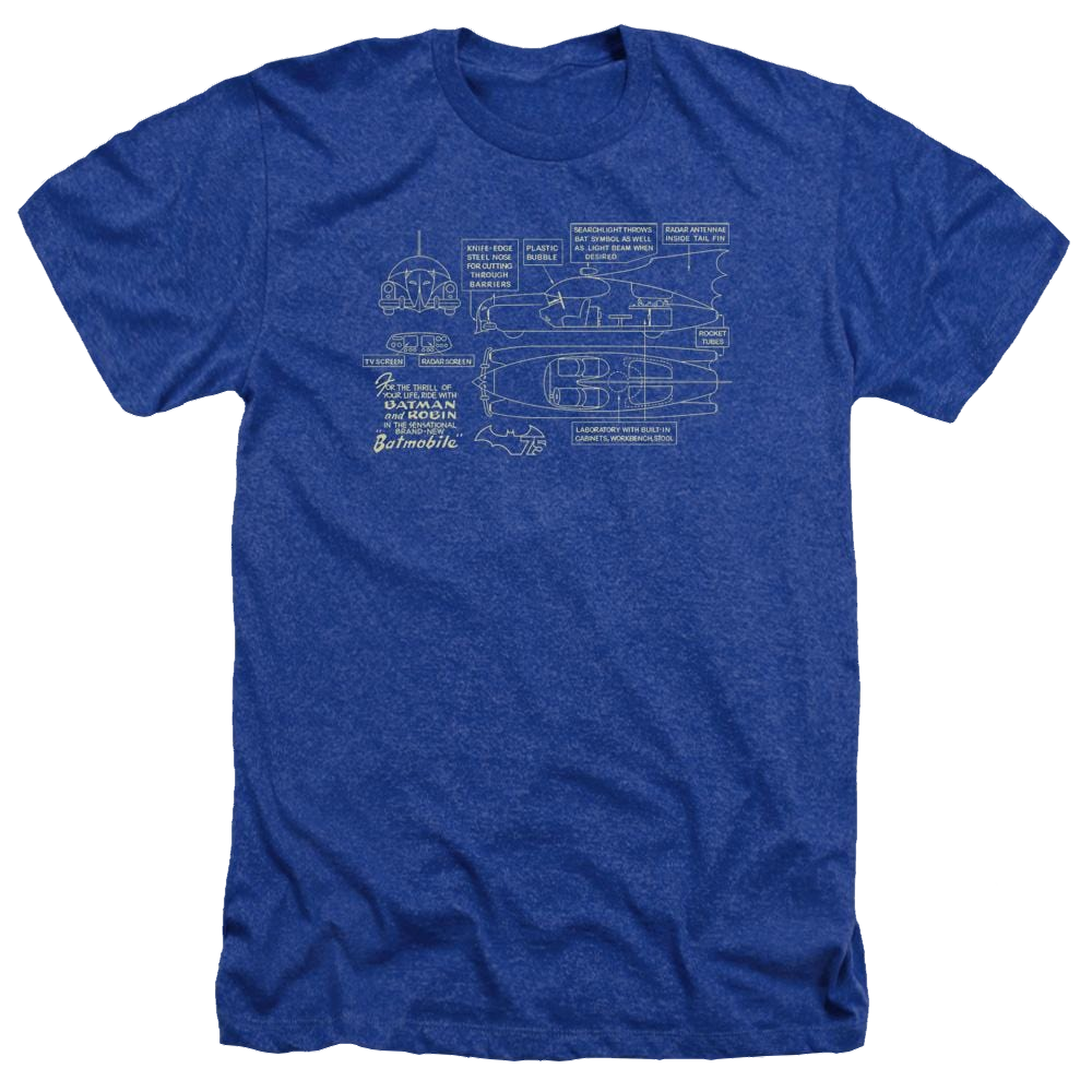 Batman Batmobile - Men's Heather T-Shirt Men's Heather T-Shirt Batman
