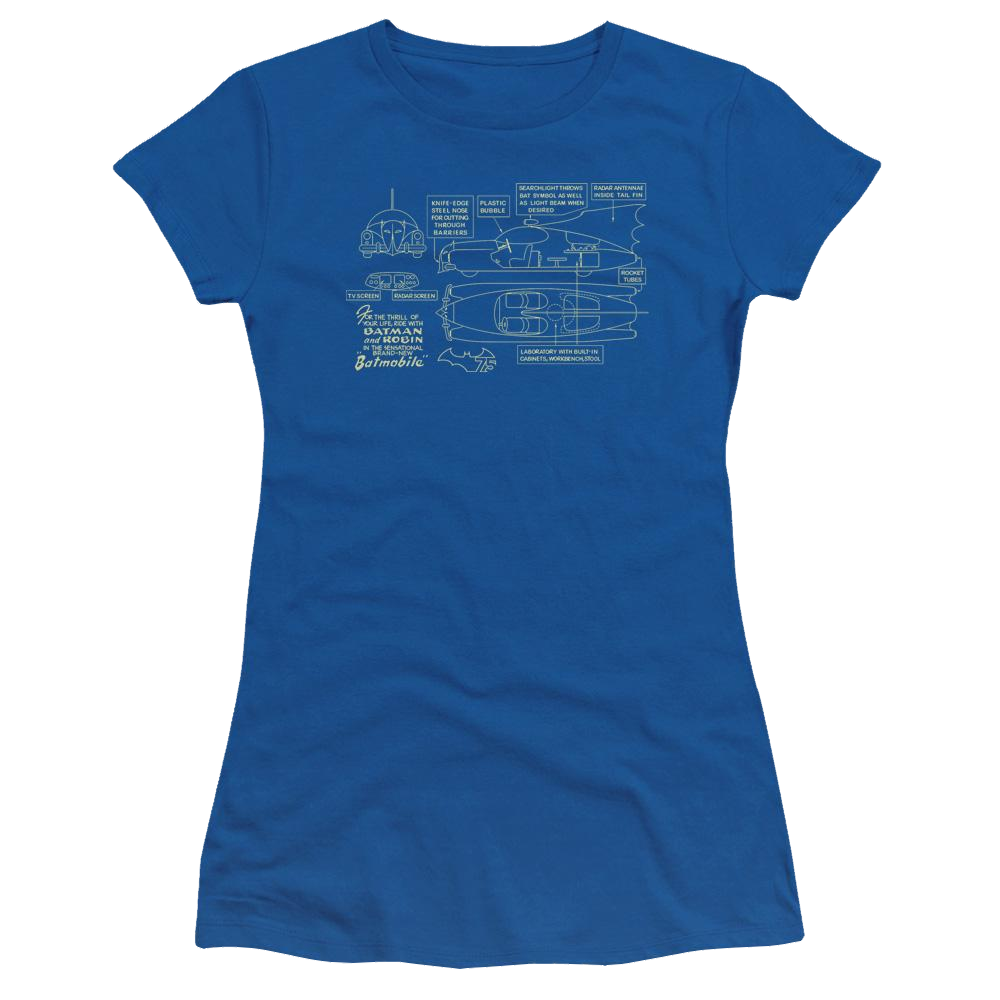 Batman Batmobile - Juniors T-Shirt Juniors T-Shirt Batman