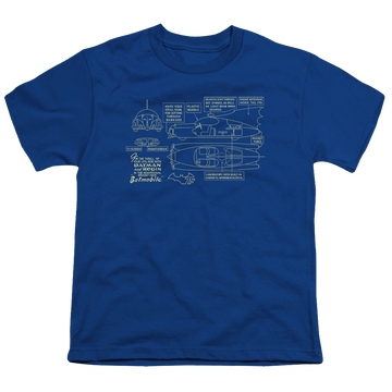 DC Batman Batmobile - Youth T-Shirt Youth T-Shirt (Ages 8-12) Batman