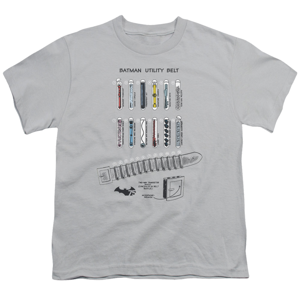 DC Batman Utility Belt - Youth T-Shirt Youth T-Shirt (Ages 8-12) Batman