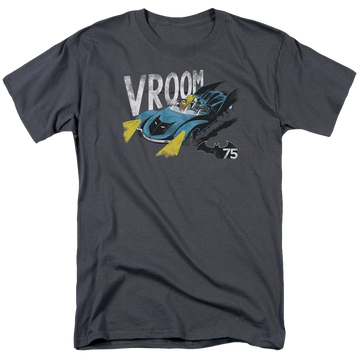 Charcoal men's regular fit t-shirt with Batman Vroom graphic