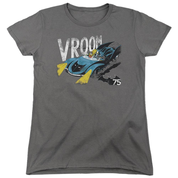 Charcoal women's t-shirt with Batman Vroom graphic