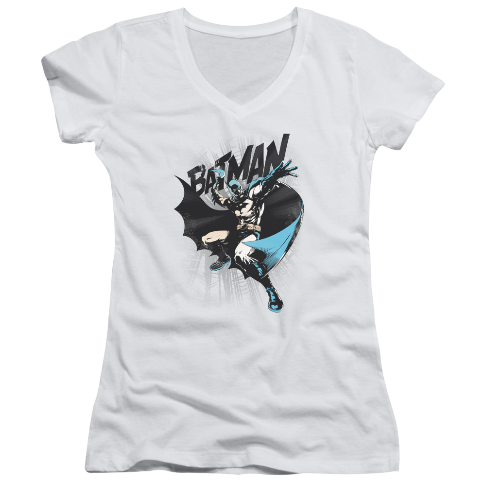 Batman Batarang Throw - Juniors V-Neck T-Shirt Juniors V-Neck T-Shirt Batman