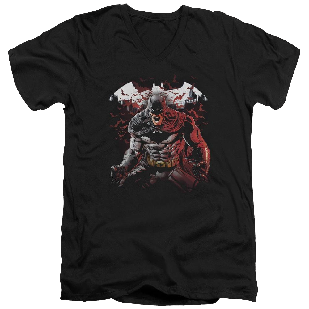 Batman Raging Bat - Men's V-Neck T-Shirt Men's V-Neck T-Shirt Batman