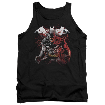 Black men's tank with Batman Raging Bat graphic