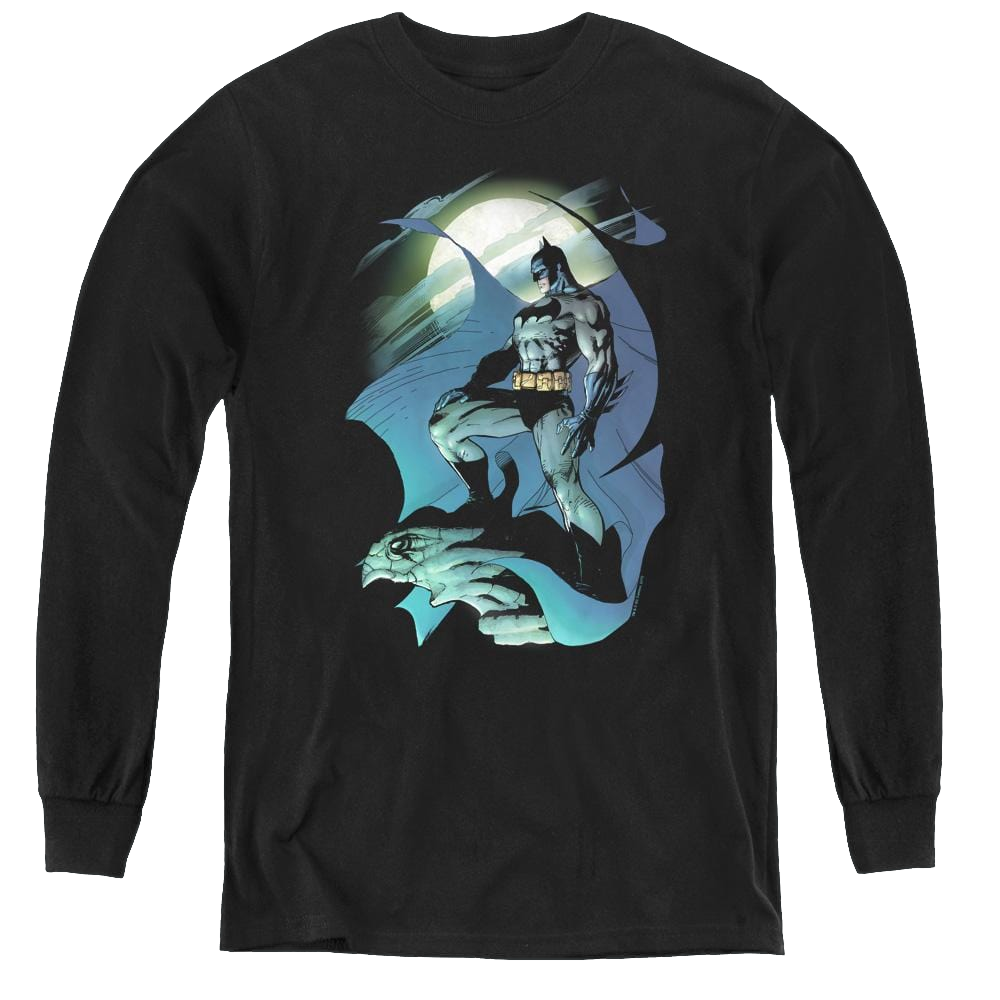 Dc Batman Glow Of The Moon - Youth Long Sleeve T-Shirt Youth Long Sleeve T-Shirt Batman