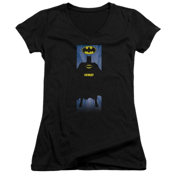 Batman Batman Block - Juniors V-Neck T-Shirt Juniors V-Neck T-Shirt Batman