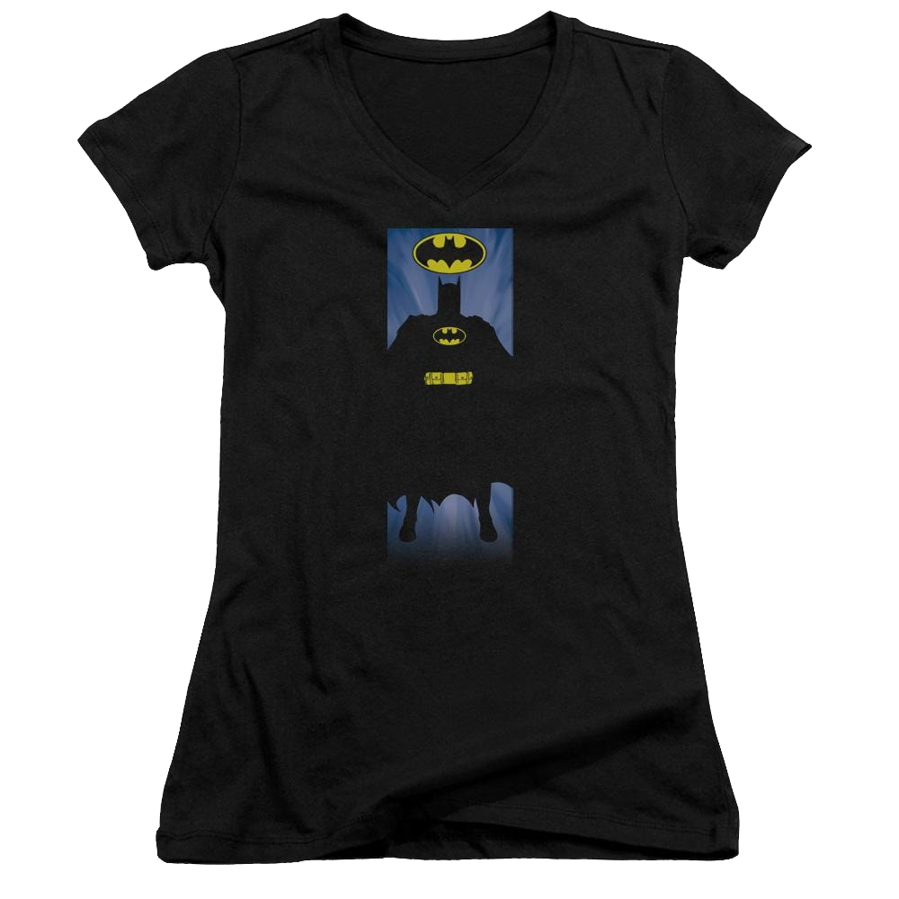 Batman Batman Block - Juniors V-Neck T-Shirt Juniors V-Neck T-Shirt Batman