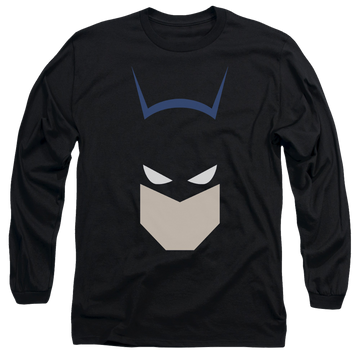 Black men's long sleeve t-shirt with Batman Bat Head graphic