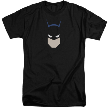Black men's tall fit t-shirt with Batman Bat Head graphic