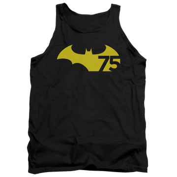 Black men's tank with Batman 75 Logo 2 graphic