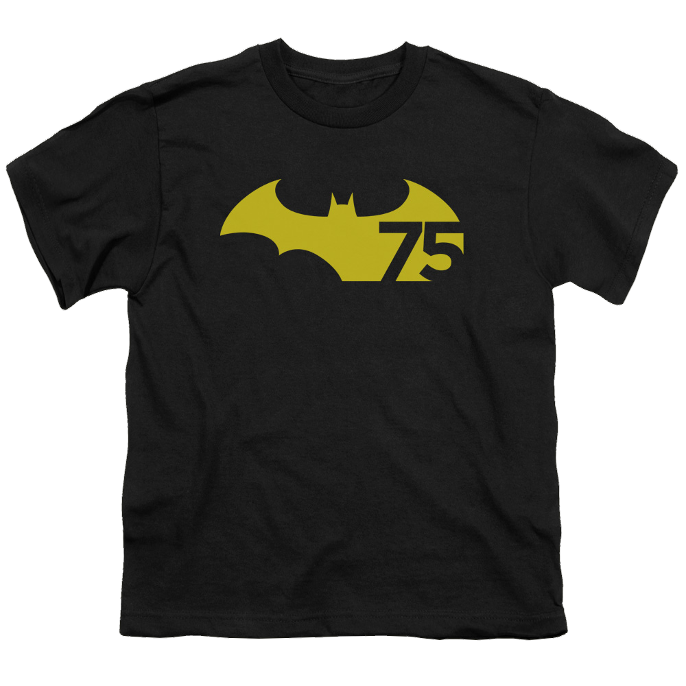 DC Batman 75 Logo 2 - Youth T-Shirt Youth T-Shirt (Ages 8-12) Batman