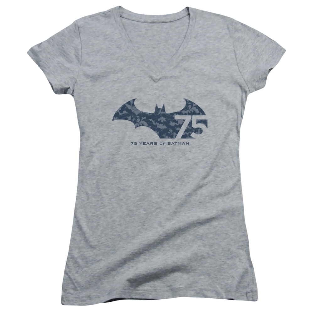 Batman 75 Year Collage - Juniors V-Neck T-Shirt Juniors V-Neck T-Shirt Batman
