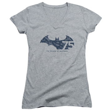 Batman 75 Year Collage - Juniors V-Neck T-Shirt Juniors V-Neck T-Shirt Batman
