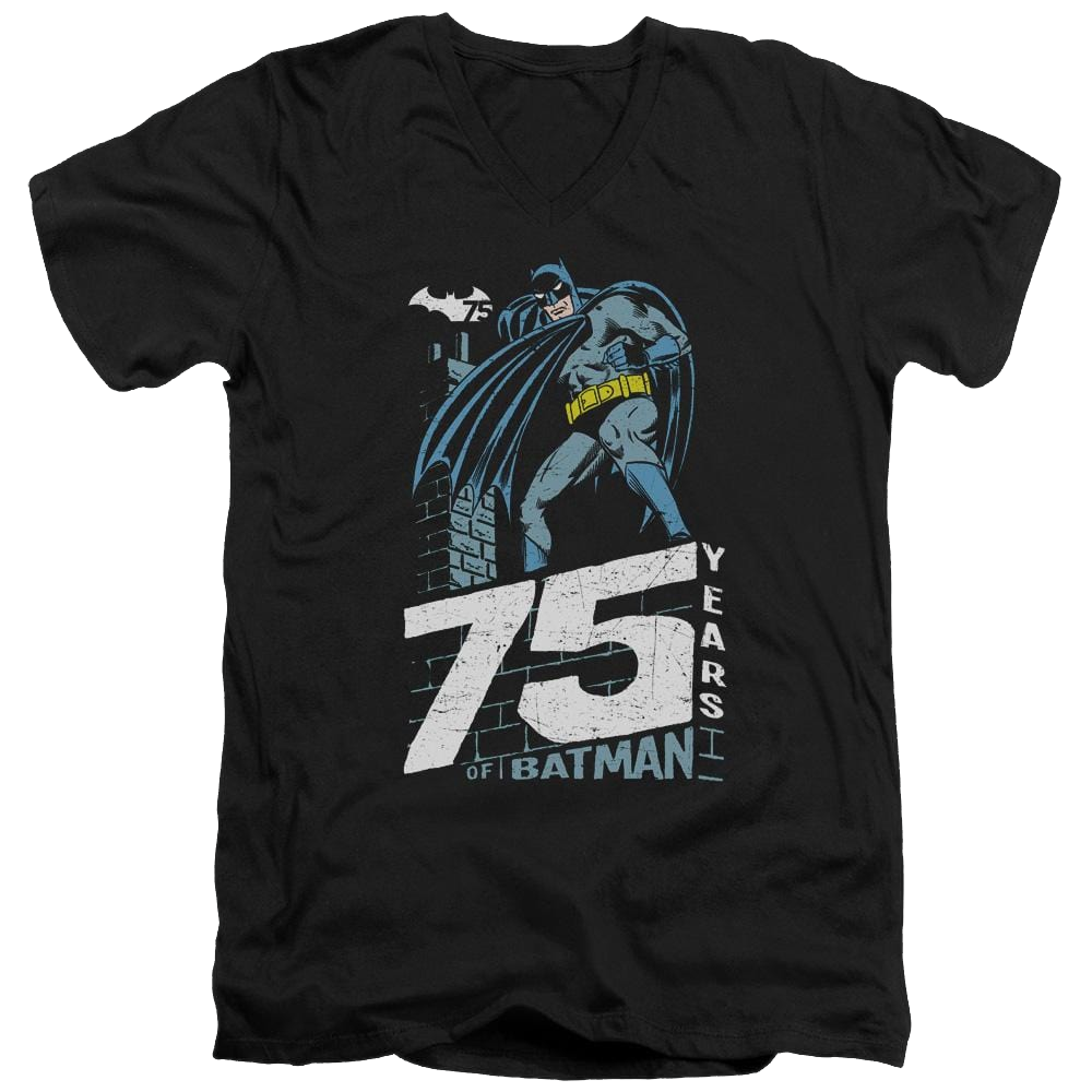 Batman Rooftop - Men's V-Neck T-Shirt Men's V-Neck T-Shirt Batman