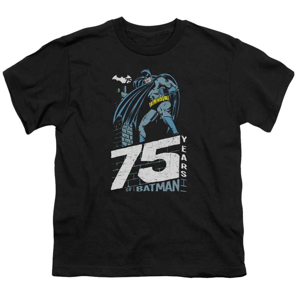 DC Batman Rooftop - Youth T-Shirt Youth T-Shirt (Ages 8-12) Batman
