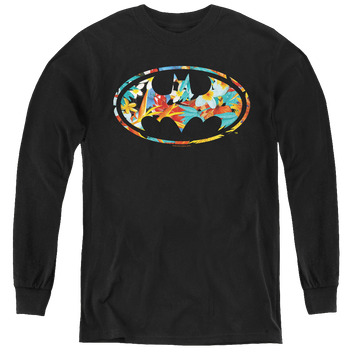 Batman Hawaiian Bat - Youth Long Sleeve T-Shirt Youth Long Sleeve T-Shirt Batman