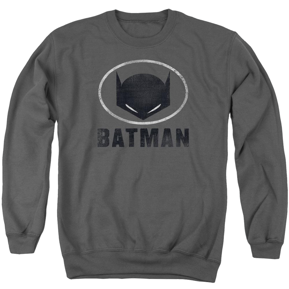 Batman Mask In Oval - Men's Crewneck Sweatshirt Men's Crewneck Sweatshirt Batman