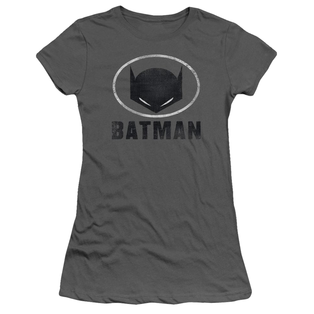 Batman Mask In Oval - Juniors T-Shirt Juniors T-Shirt Batman